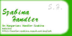 szabina handler business card